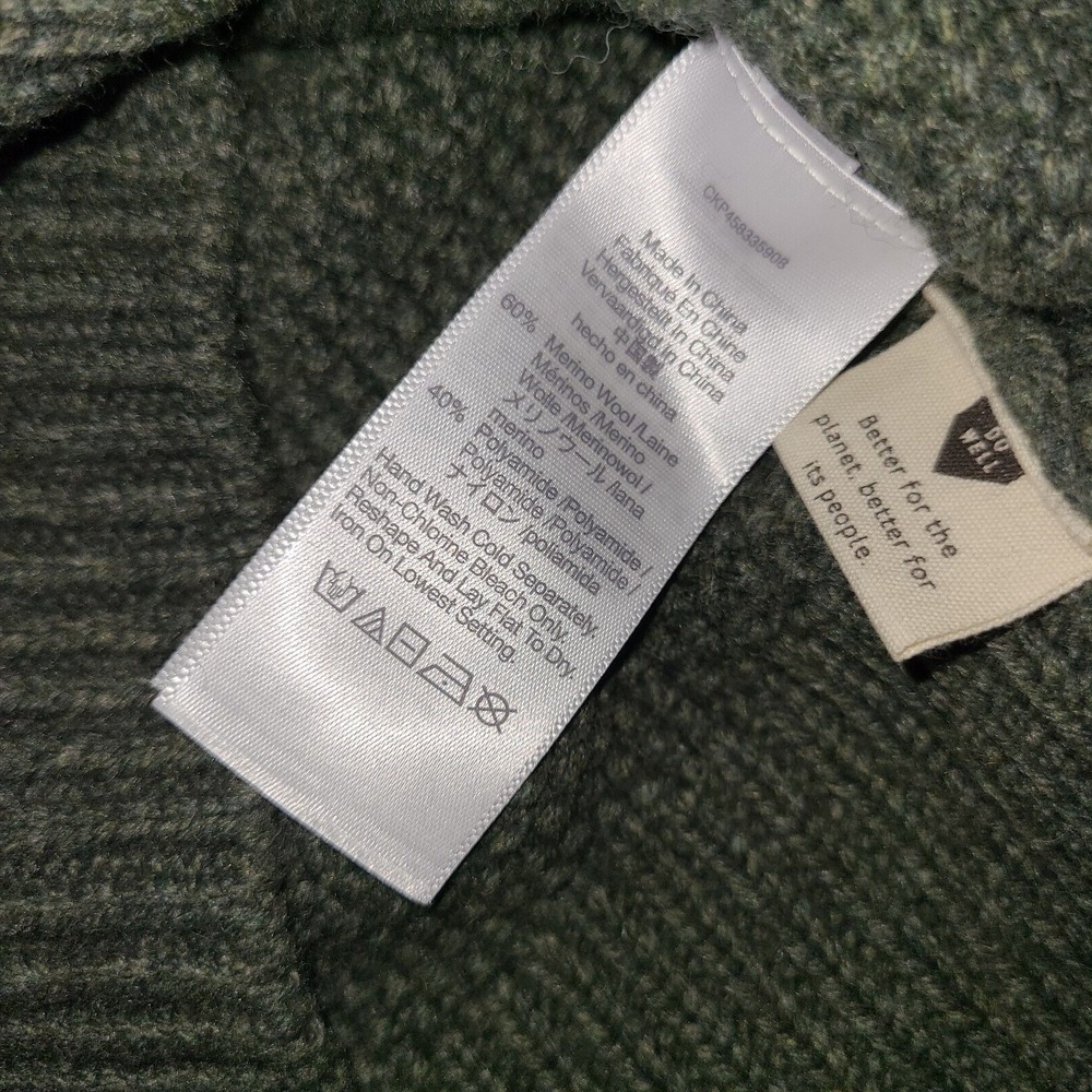 Madewell size XS Ruffle Pullover Sweater merino Wool blend cable - Picture 3 of 4